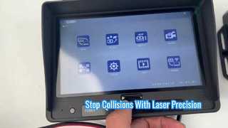 Sistema de monitoramento de veículos sem fio com linha laser vermelha, interface de operação em inglês completo, HD Car Ima