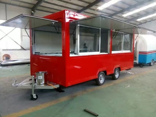 Trailers de comida Café Hot Dog Carrinhos de comida com cozinha completa, Mobile Ice Cream Food Trailer