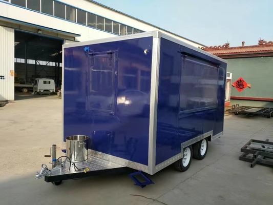 Trailers de comida Café Hot Dog Carrinhos de comida com cozinha completa, Mobile Ice Cream Food Trailer