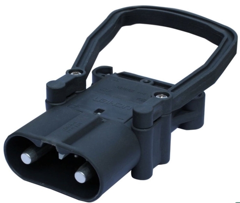 Conector de bateria de empilhadeira à prova de ácido masculino-feminino EC320 durável com certificação CE com concha terminal de PP durável