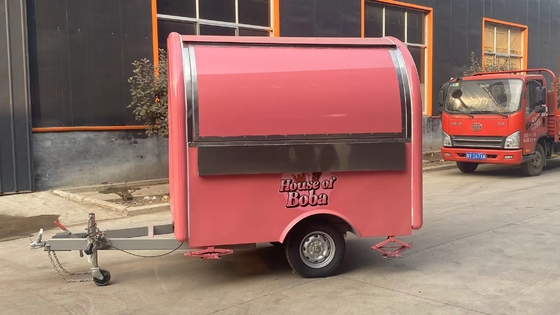 Preço por atacado Mini trailer de gelados de restauração personalizável com plástico reforçado com vidro