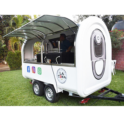 Preço por atacado Mini trailer de gelados de restauração personalizável com plástico reforçado com vidro