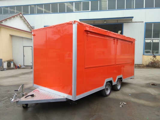 Trailer de alimentos elétrico de aço inoxidável personalizado para serviço de alimentos conveniente