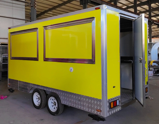 Caminhões de comida acessíveis Food Van Trailer Hot Dog Hamburger Pizza Food Truck com Grill Full Kitchen