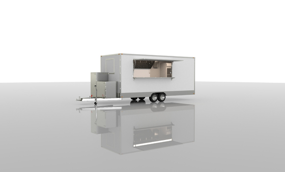 2024 Food Truck Trailer Outdoor Mobile Food Trailer Café Sorvete Hot Dog Pizza Snacks
