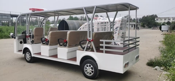 Novo veículo de 4+1 quatro filas de assentos de turismo elétrico de estrutura de aço com porta-malas