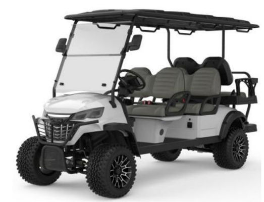 Carrinho de golfe portátil confortável de 4 lugares com controlador elétrico importado e pneus off-road