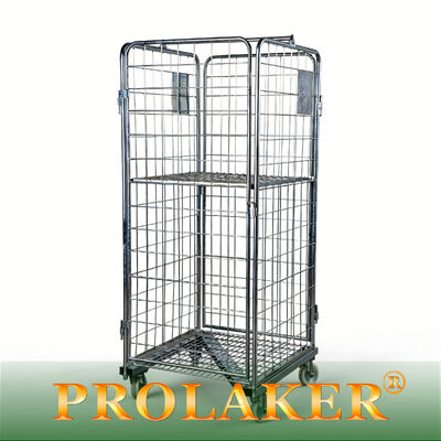 Tipo Z Caixa de rolos de armazém Tamanho personalizável Capacidade de carga Forma reta dobrável para a rotatividade de materiais