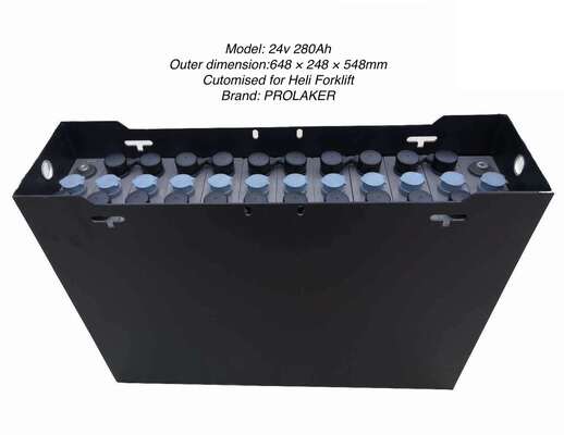 Bateria de elevadora elevadora de chumbo de baixa manutenção de 24V 280Ah para Heli CBD25L-J2