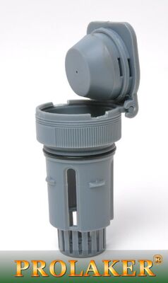 Plug de ventilação de bateria de empilhadeira - Plug cinza de 75 mm PP para ventilação de bateria segura e eficiente.