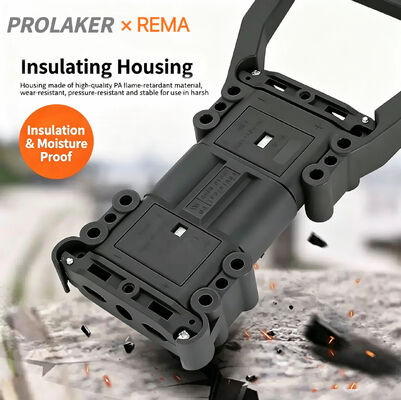 Design resistente a ácidos durável Din160 REMA Completo conjunto de conectores de carregamento de bateria masculino e feminino para empilhadeiras, caminhões, varredores e dispositivos RCC Cumprir a norma industrial DIN VDE 0623 & EN 1175