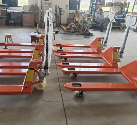 Manobrabilidade suave 2500kg caminhão de paletes manual com rodas de nylon
