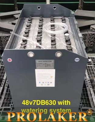 Bateria acidificada ao chumbo personalizada da tração de 630AH 48v para a empilhadeira de MHE 1500 ciclos das épocas