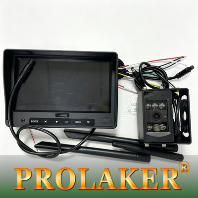 2.4G Wireless 7 Inch FHD Laser Positioning Forklift Monitoring System IP68 Camara anti-colisão à prova d'água com gravação de loop