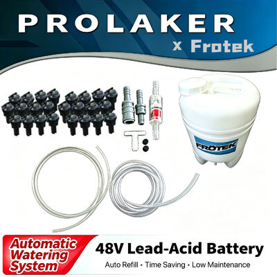 Marca de venda em alta qualidade Frotek Kit de sistema de rega automático Resistente a ácidos válvula de reabastecimento de parada automática para caminhão elétrico tractor industrial manutenção de bateria de chumbo ácido